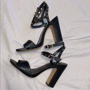 Black studded heels